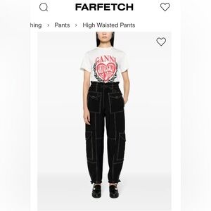 NWT GIANNI paper bag waist pants small